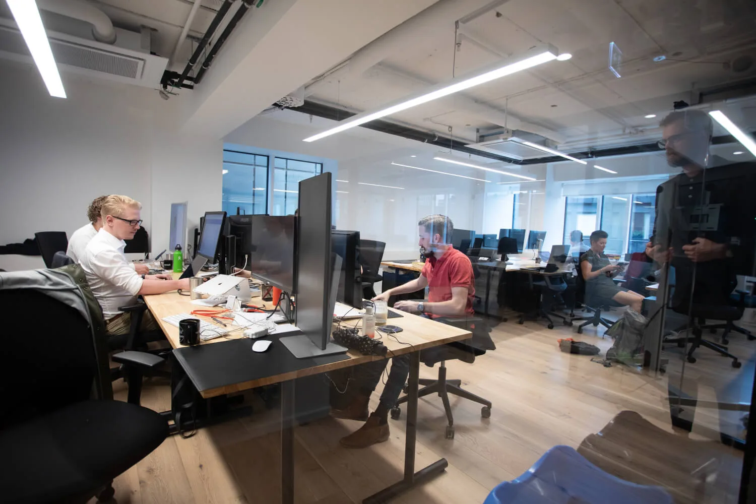 image of our team of healthcare app development specialists working on an app